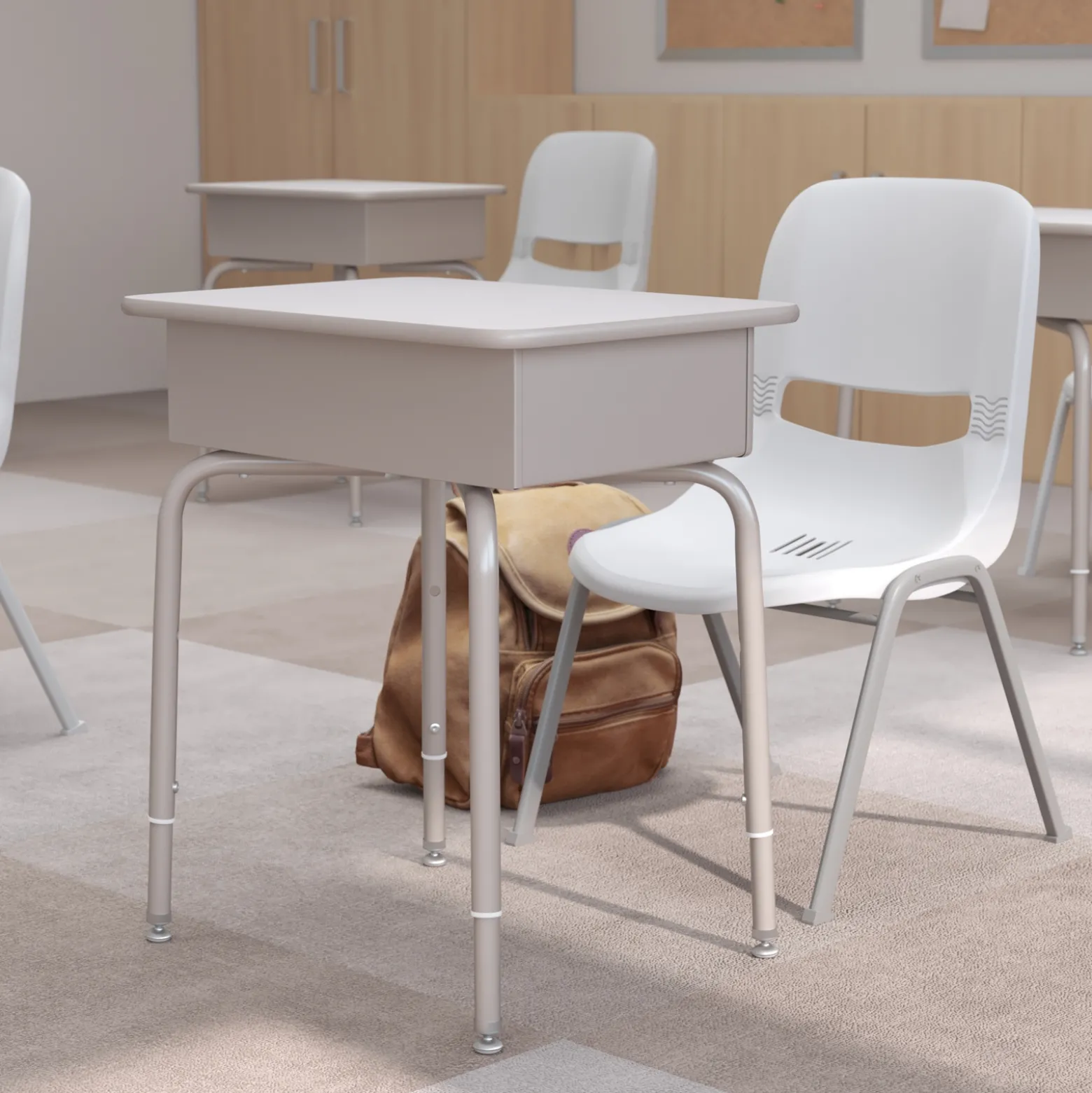 Billie Student Desk with Open Book Box