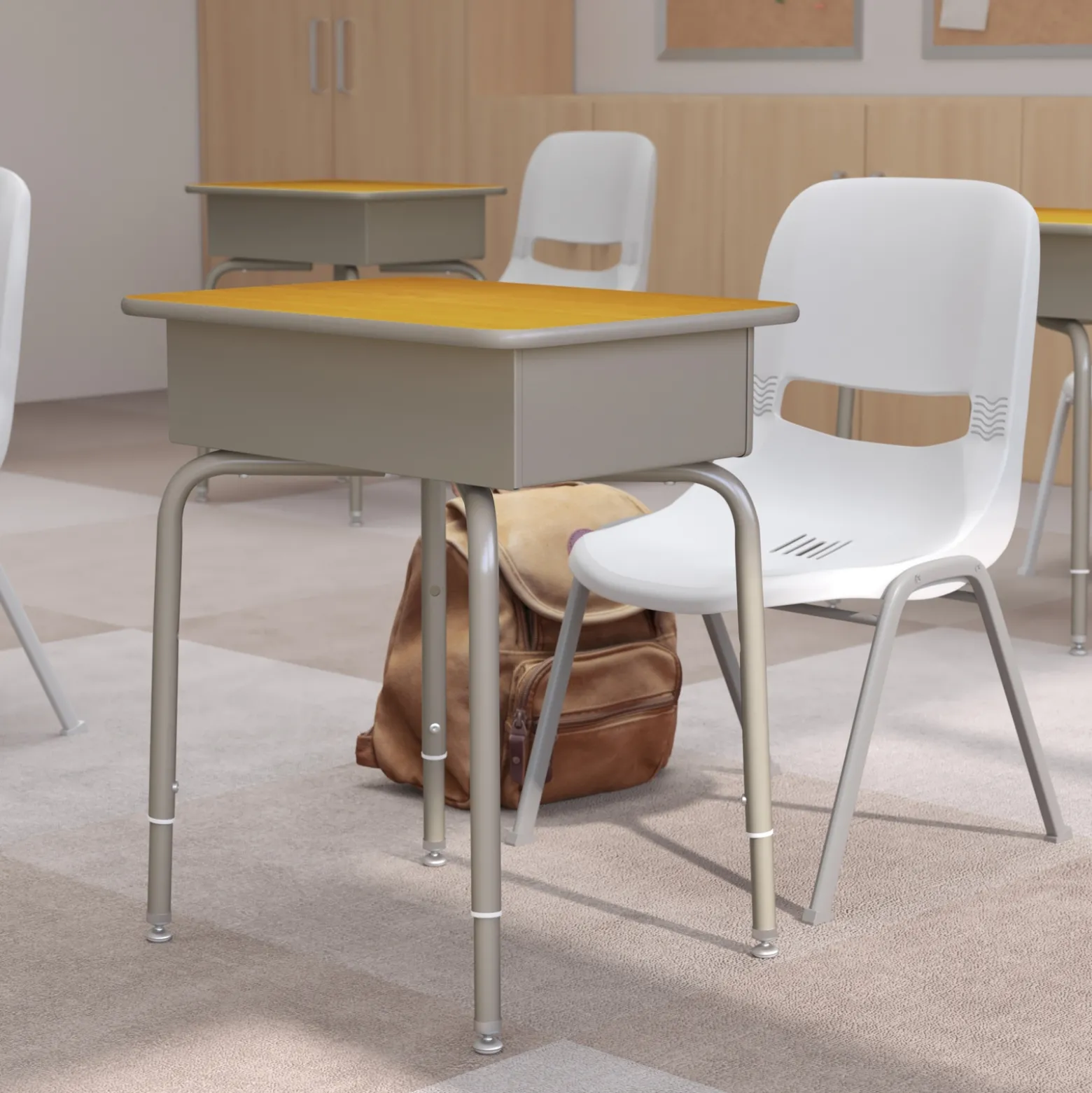 Billie Student Desk with Open Book Box