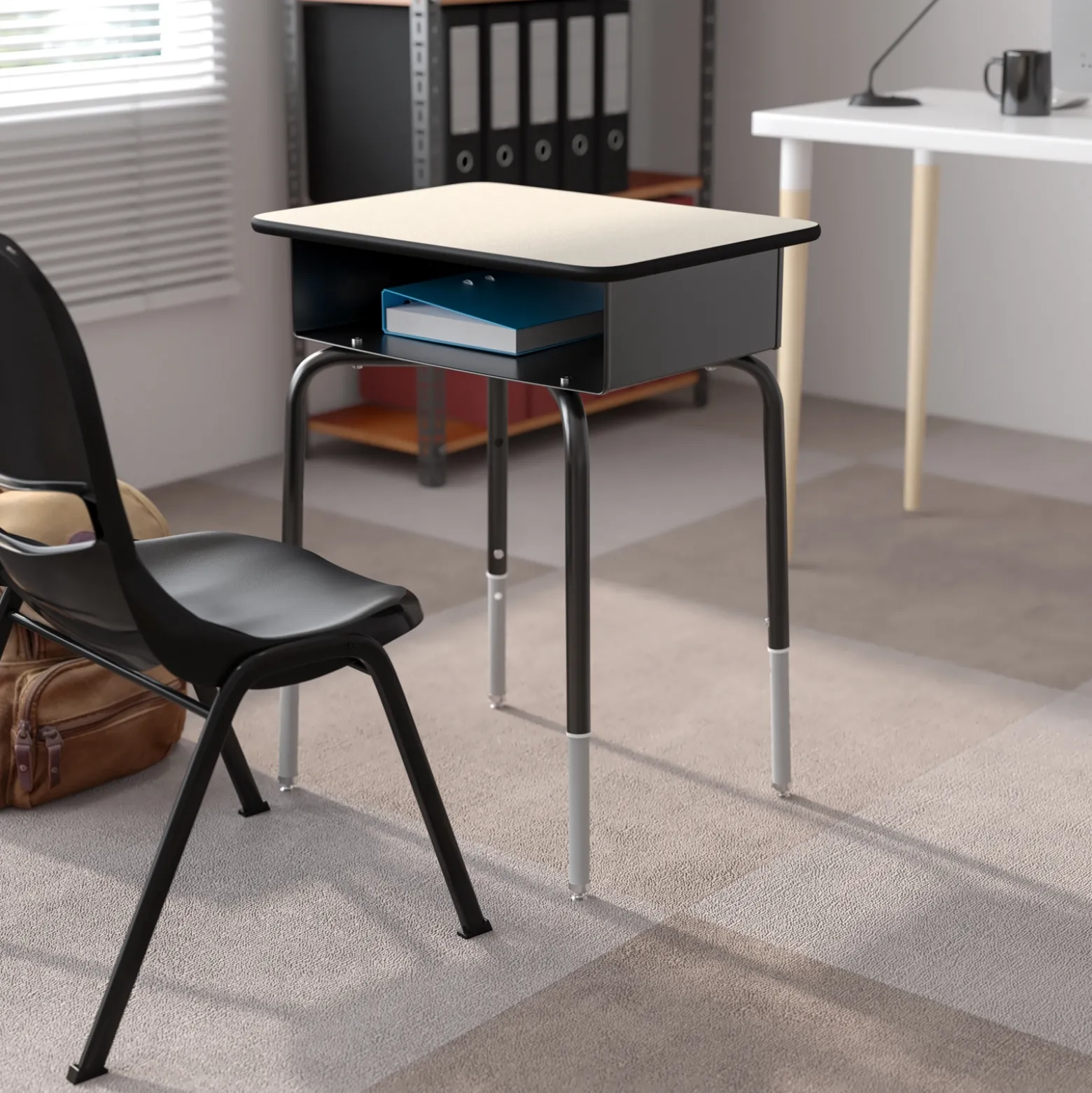 Billie Student Desk with Open Book Box