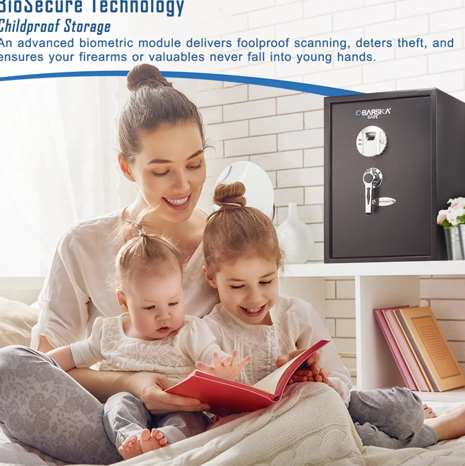 Biometric Fingerprint Security Safe - 1.45 Cu.Ft