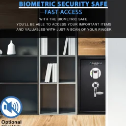 Biometric Fingerprint Security Safe - 1.45 Cu.Ft