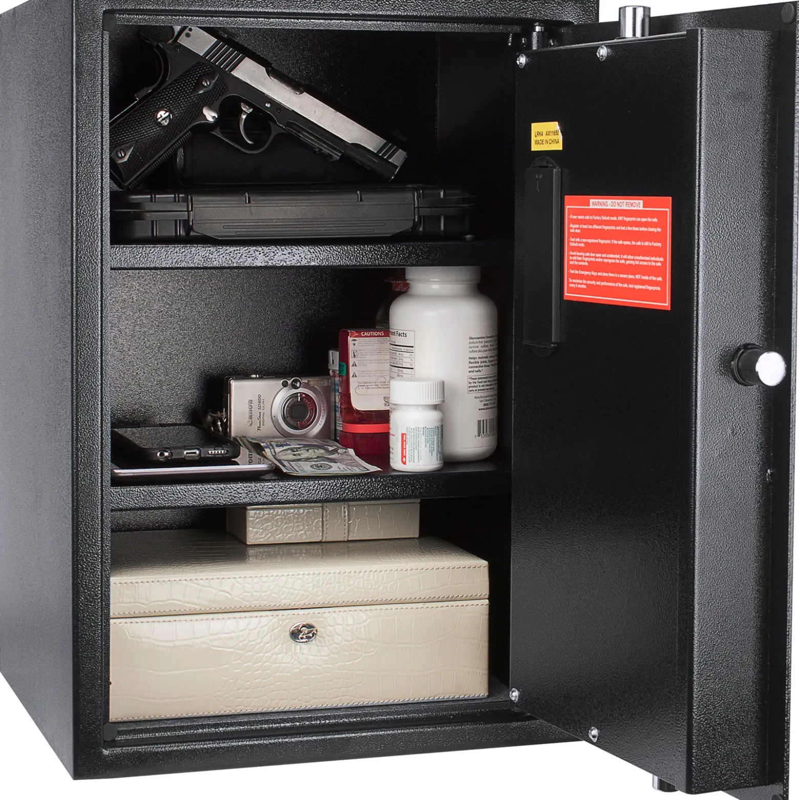 Biometric Fingerprint Security Safe - 1.45 Cu.Ft