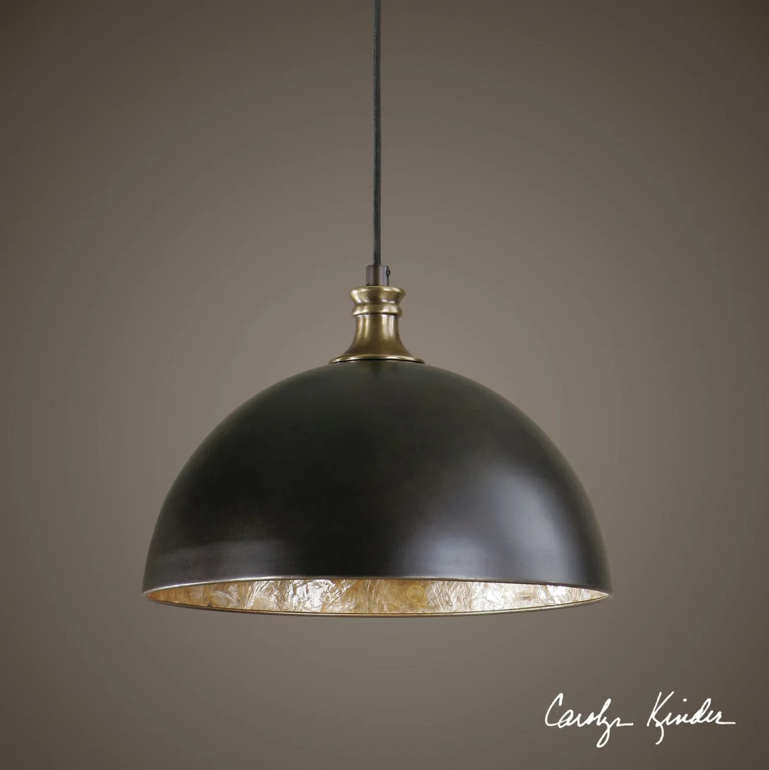 Black Dome Mini Pendant Light