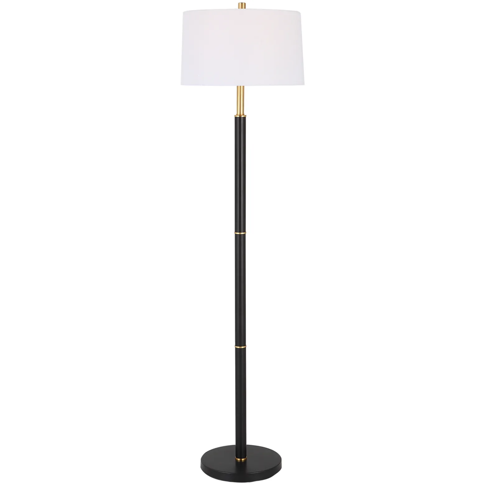 Black Embellished Gold Floor Lamp
