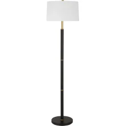 Black Embellished Gold Floor Lamp