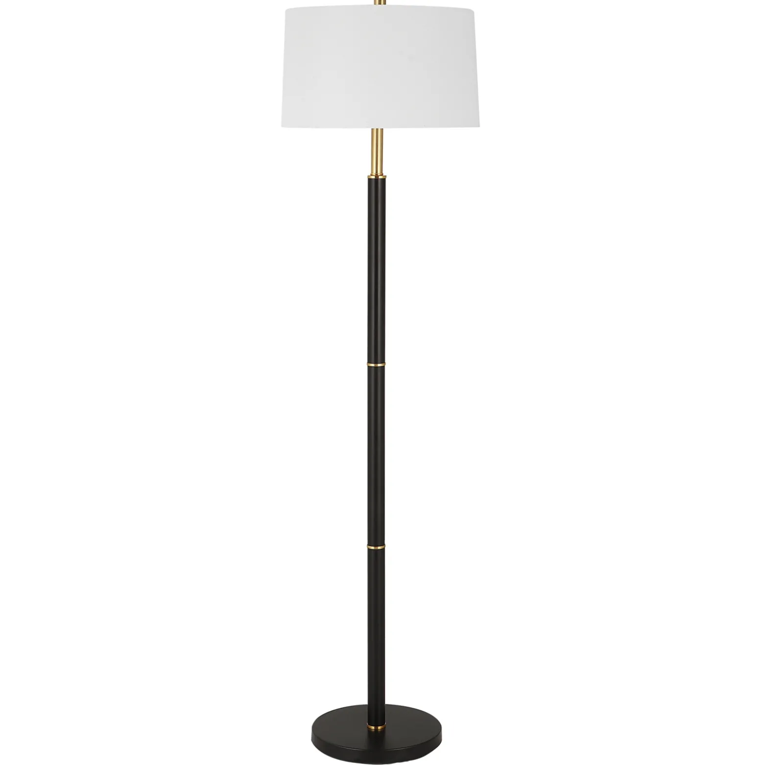 Black Embellished Gold Floor Lamp