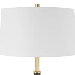 Black Embellished Gold Floor Lamp