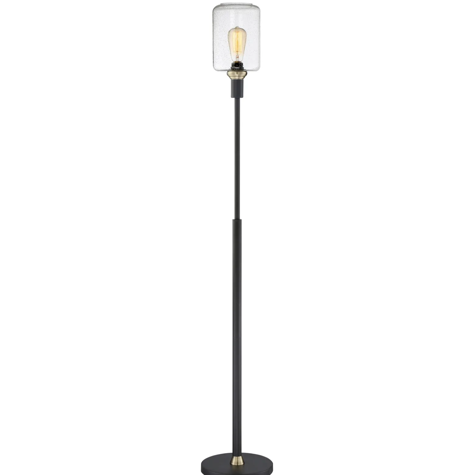 Black Metal Uplight Floor Lamp - 63"H