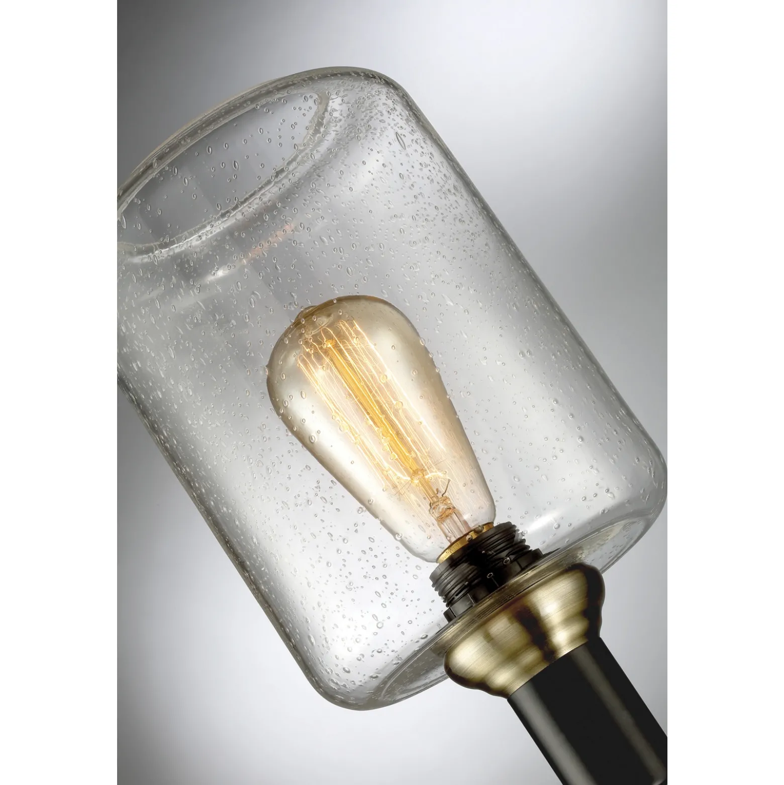 Black Metal Uplight Floor Lamp - 63"H