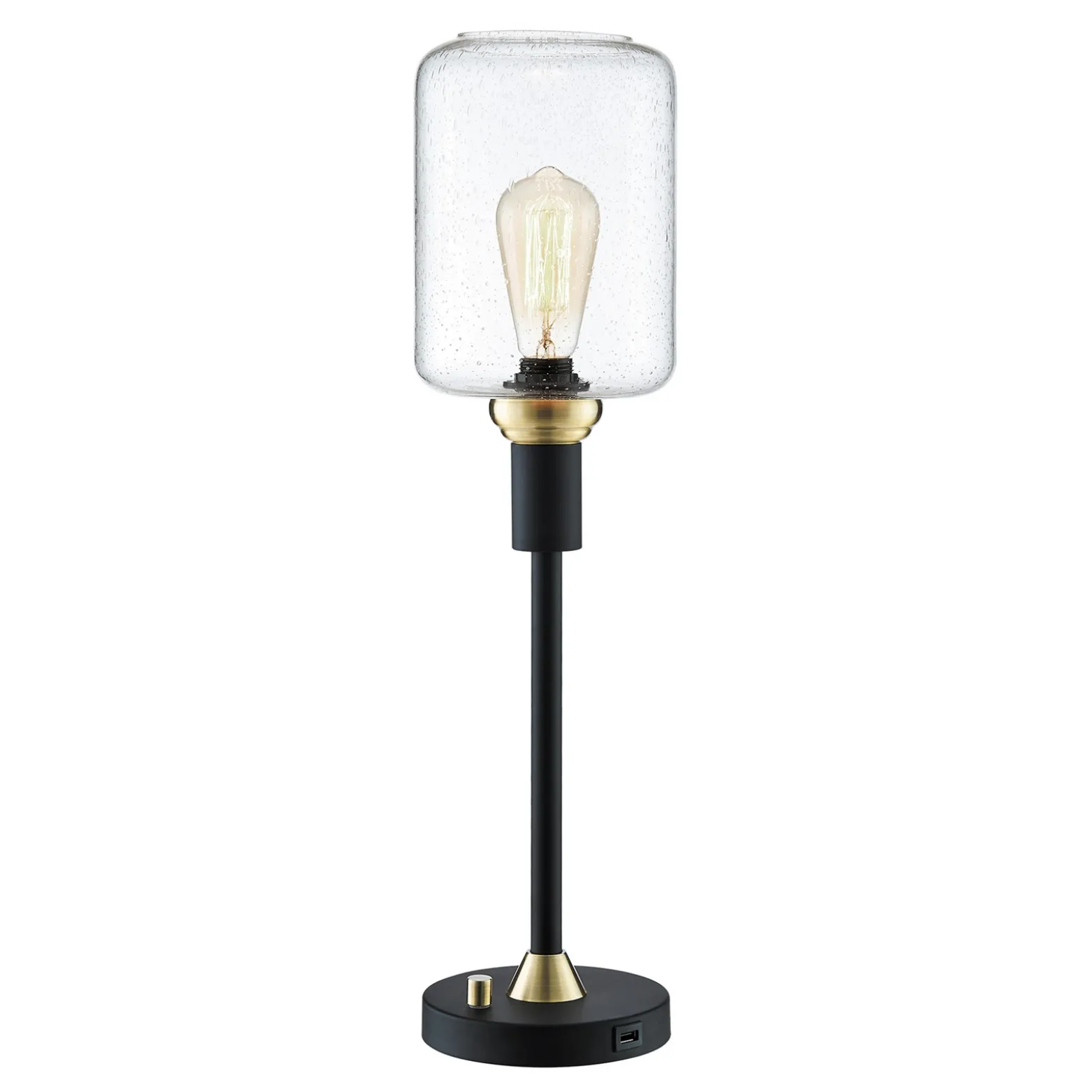 Black Metal Uplight Floor & Table Lamp - Set of 3