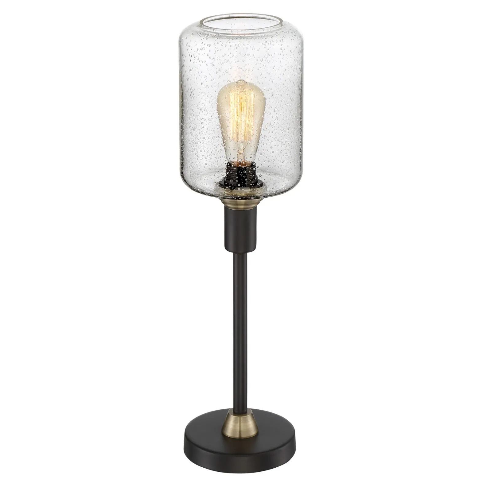 Black Metal Uplight Table Lamp - 23.5"H