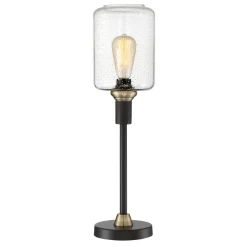 Black Metal Uplight Table Lamp - 23.5
