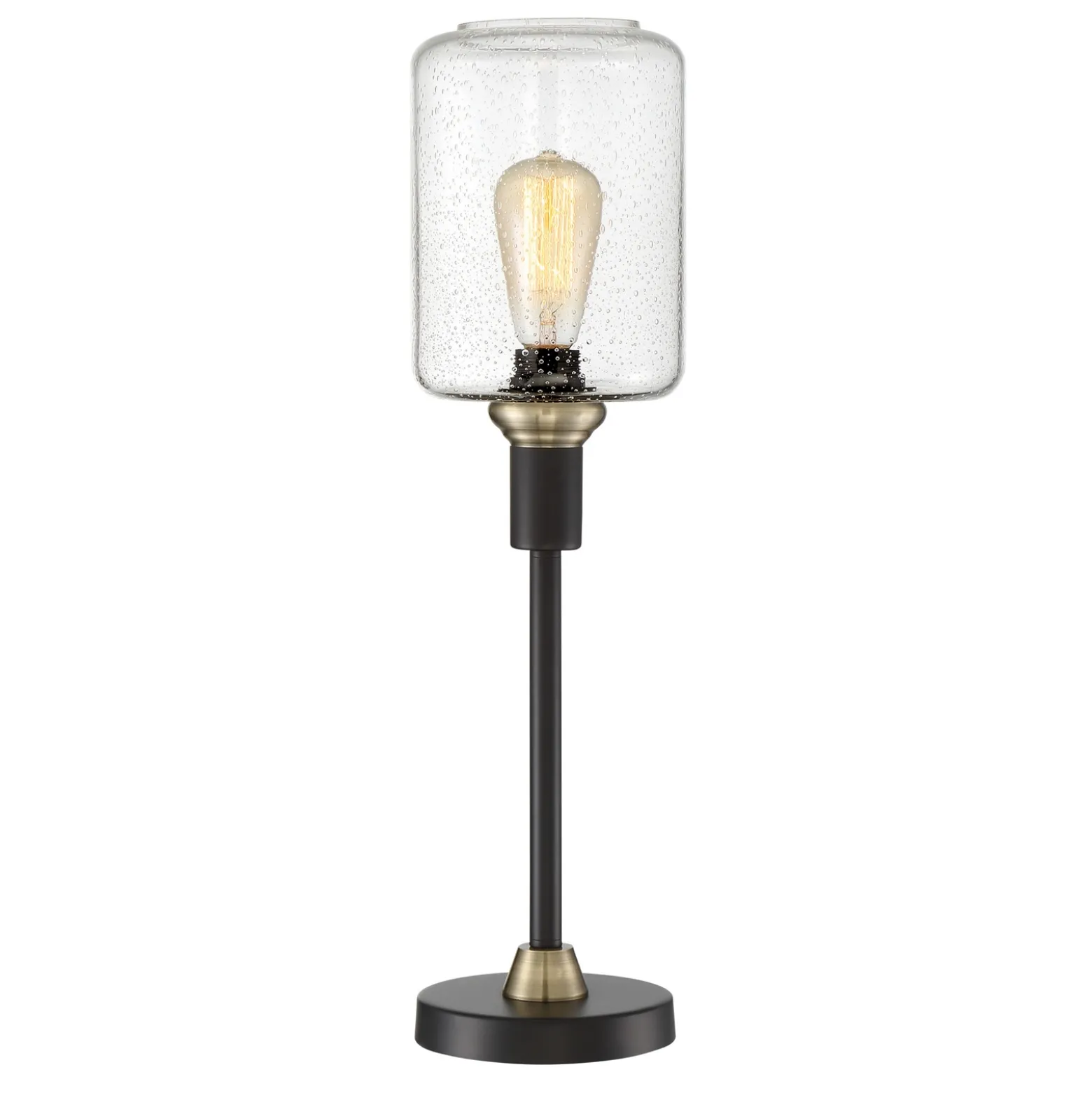 Black Metal Uplight Table Lamp - 23.5"H