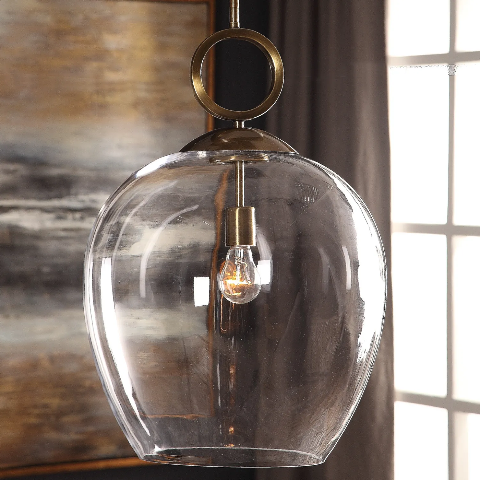 Blown Glass Pendant Light
