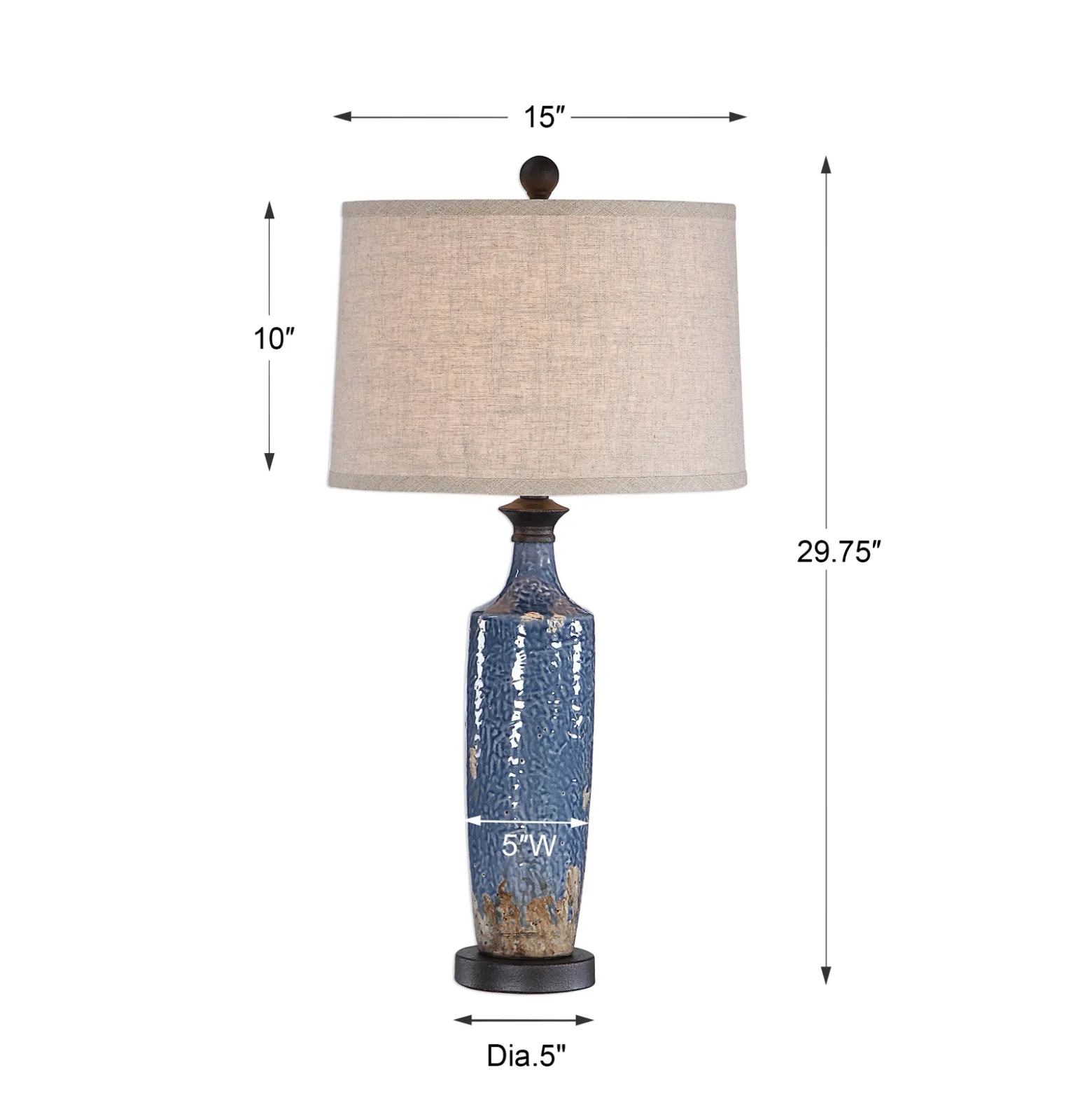 Blue Ceramic Table Lamp