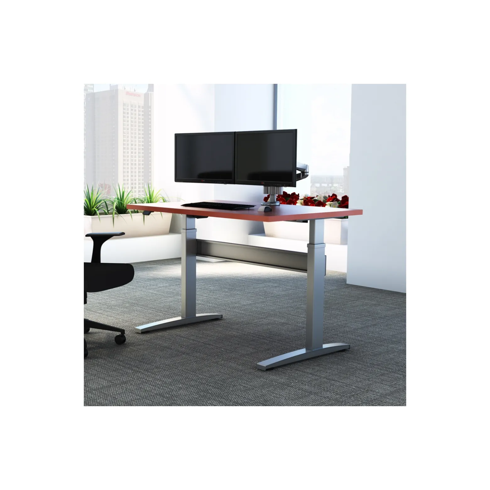 Bonita Electric Height Adjustable Desk - 60"W x 24"D