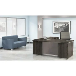 Bow Front L-Shape Desk with Right Return - 72"W x 90"D