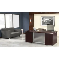 Bow Front L-Shape Desk with Right Return - 72"W x 90"D