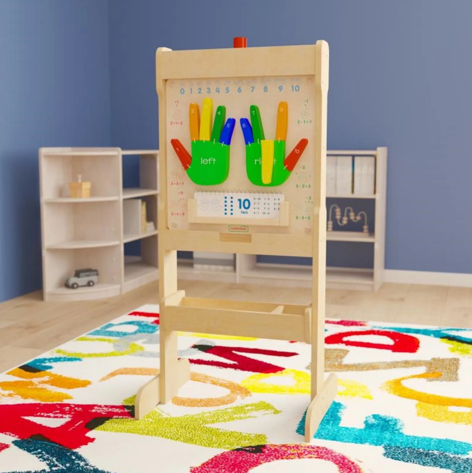 Bright Beginnings Double Sided Wooden Free-Standing STEAM Easel