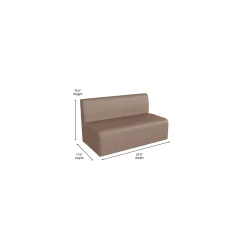 Bright Beginnings Modular Armless 2 Seat Sofa with Vinyl