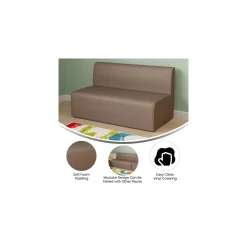 Bright Beginnings Modular Armless 2 Seat Sofa with Vinyl