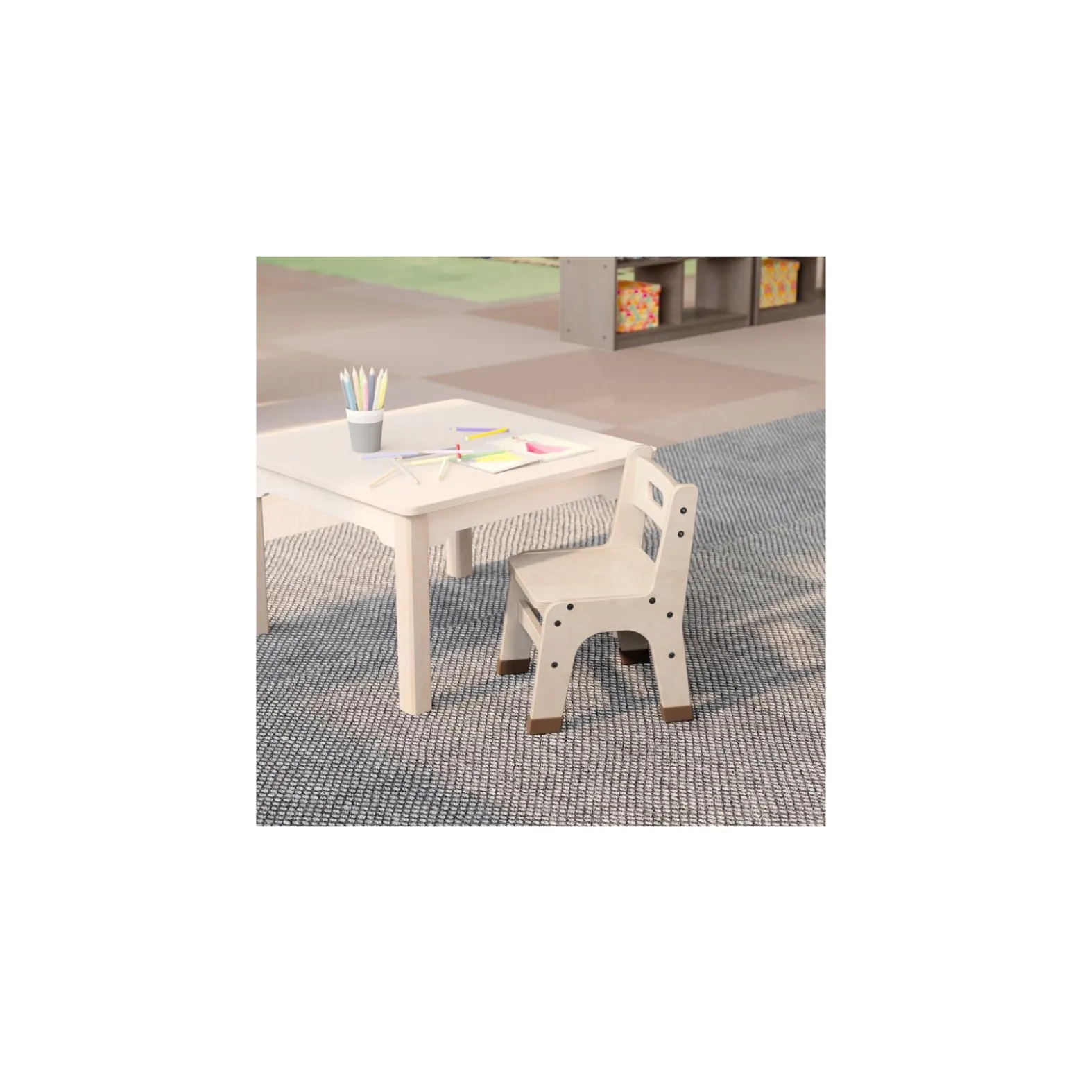 Bright Beginnings Set of 2 Wooden Classroom Chair 9H