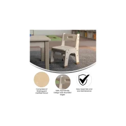 Bright Beginnings Set of 2 Wooden Classroom Chair 9H