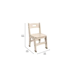 Bright Beginnings Set of 2 Wooden Classroom Chairs 11.5H