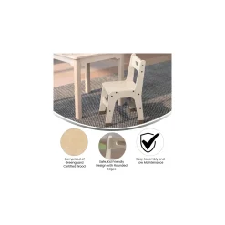 Bright Beginnings Set of 2 Wooden Classroom Chairs 11.5H