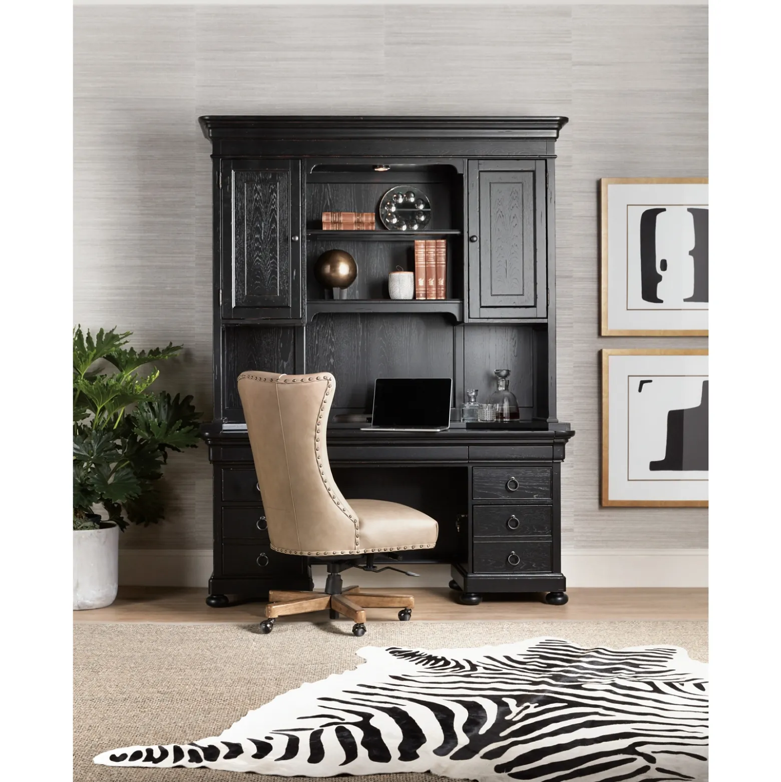 Bristowe Computer Credenza - 66"W x 22"D