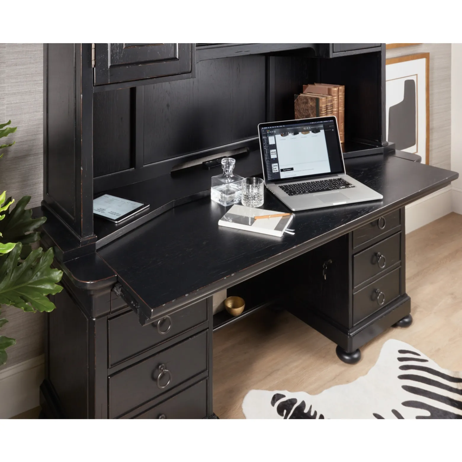 Bristowe Computer Credenza - 66"W x 22"D