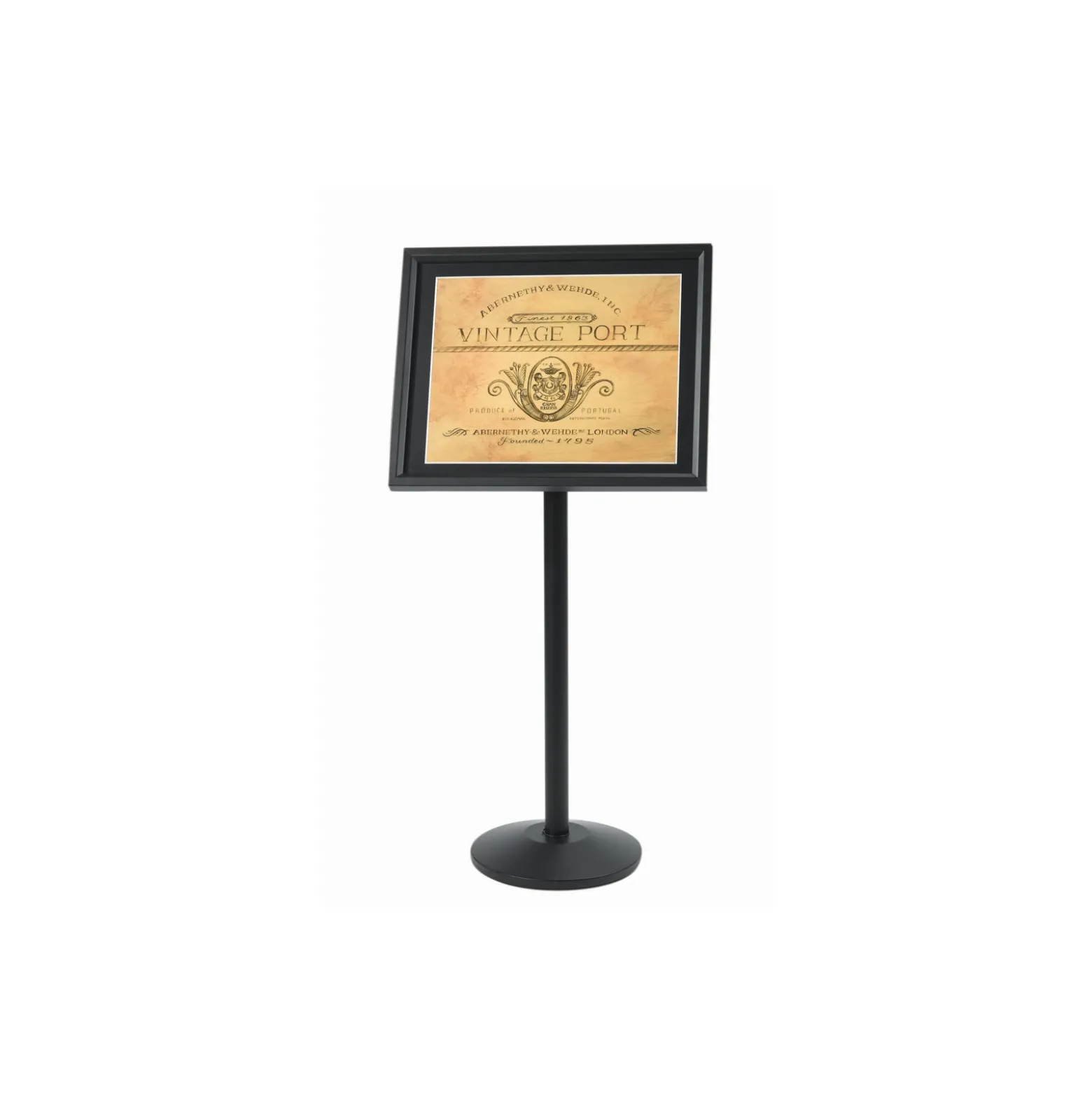 Broadcasters Black Standing Sign Holder - 20"W x 24"D
