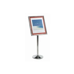 Broadcasters Chrome Standing Sign Holder - 20"W x 24"D