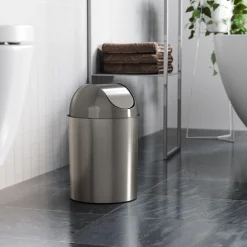 Brushed Trash Can