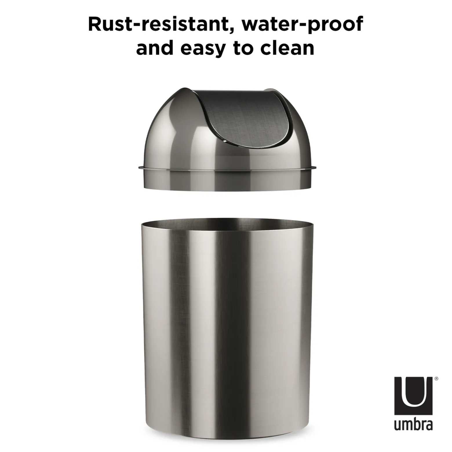 Brushed Trash Can