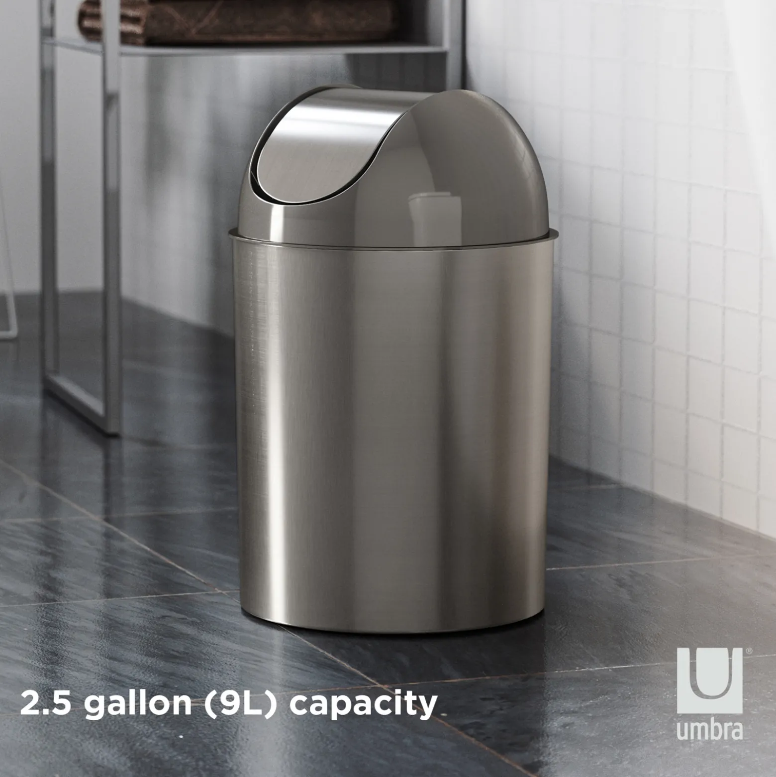 Brushed Trash Can