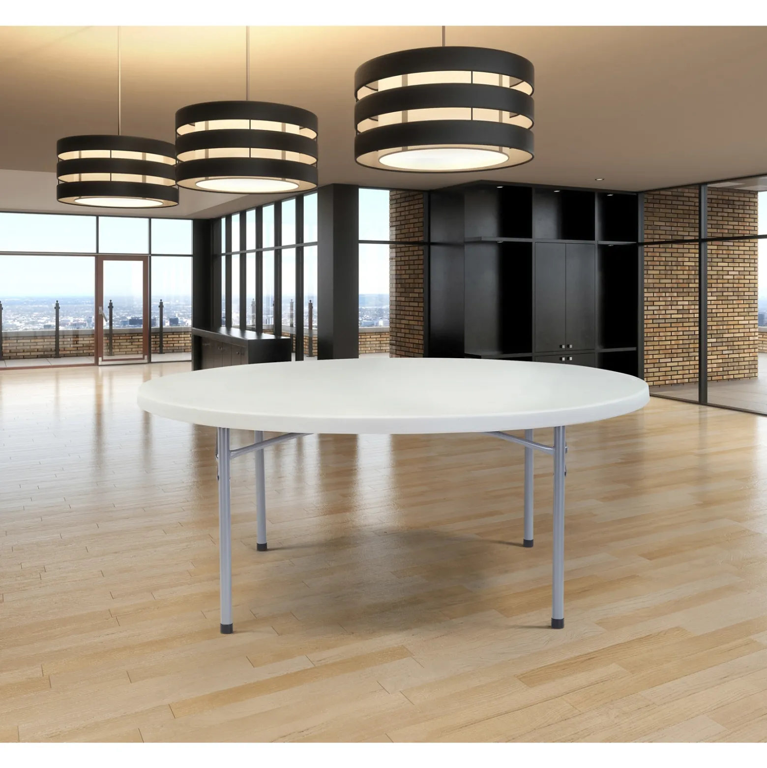 BTR Series BT Series Heavy Duty Round Folding Table - 71"W x 71"D