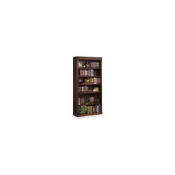 Burnished Oak 72" Six Shelf Bookcase