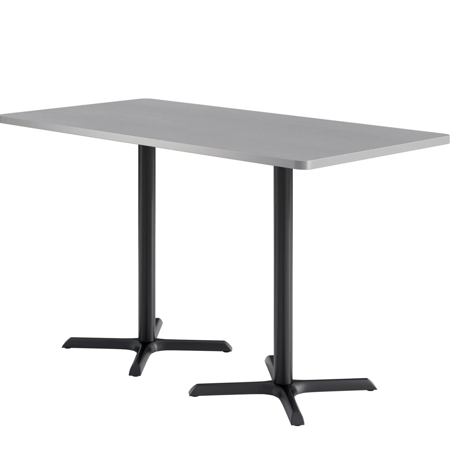 Café au lait Bar Height Rectangular Table with X Base - 72"W x 36"D