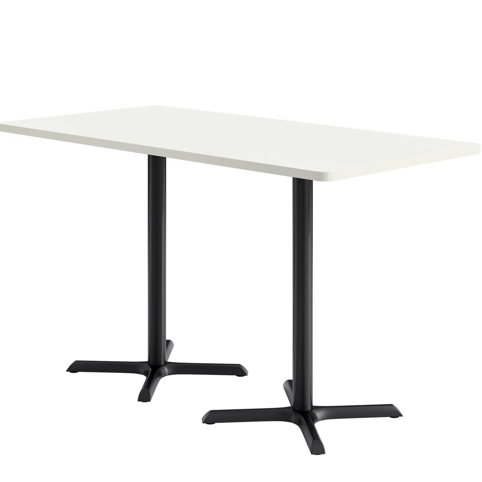 Café au lait Bar Height Rectangular Table with X Base - 72"W x 36"D