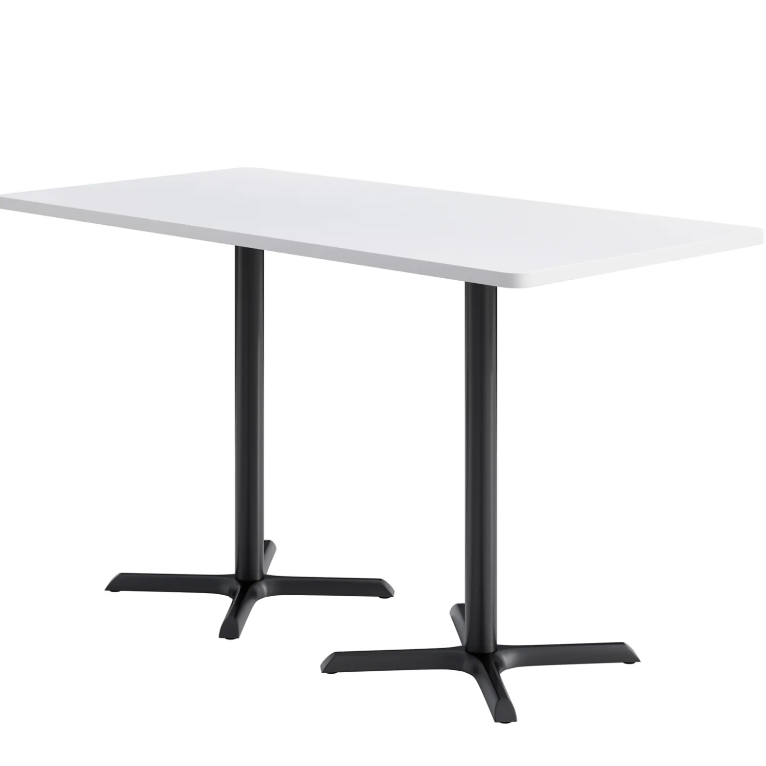 Café au lait Bar Height Rectangular Table with X Base - 72"W x 36"D