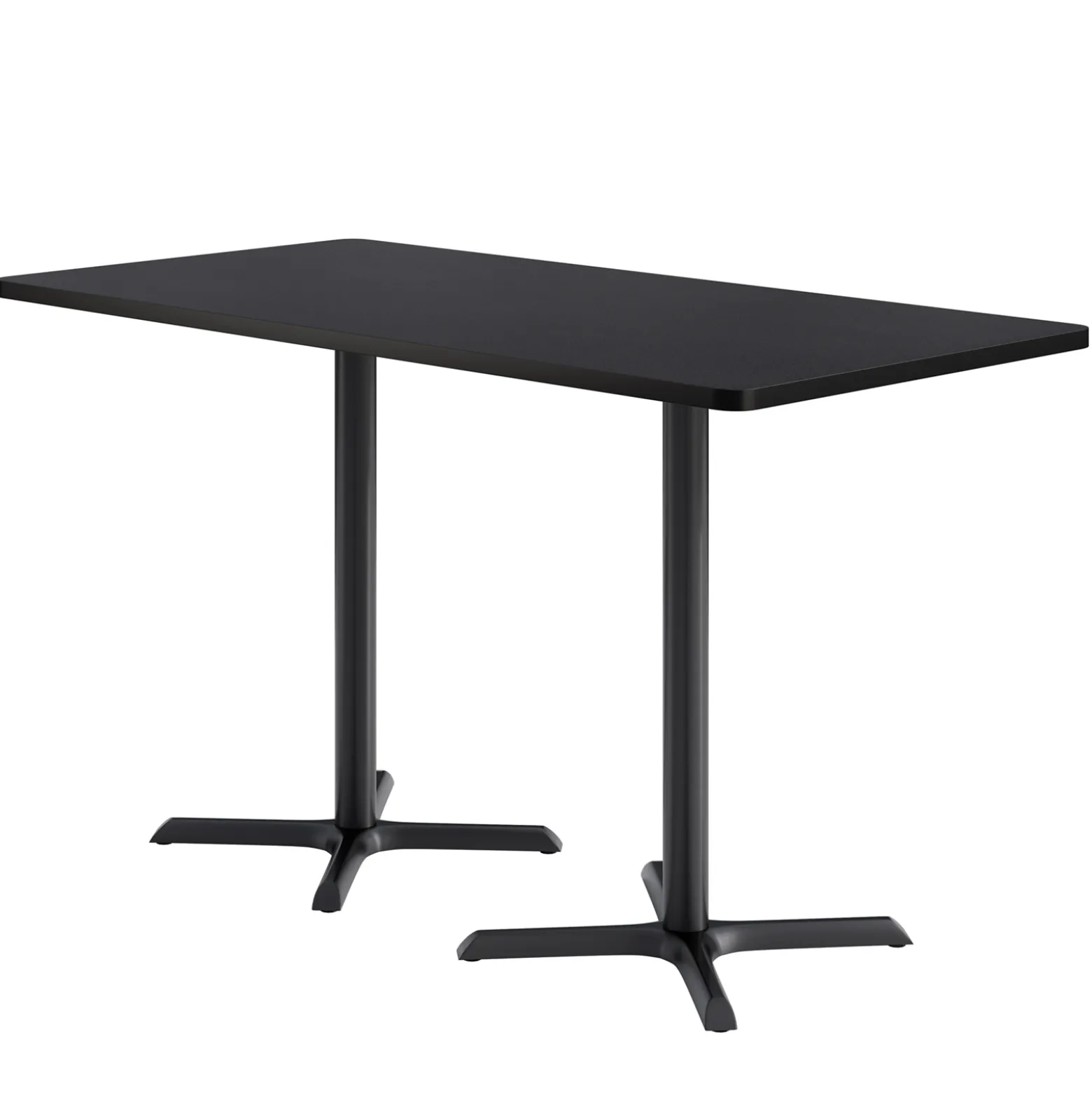 Café au lait Bar Height Rectangular Table with X Base - 72"W x 36"D
