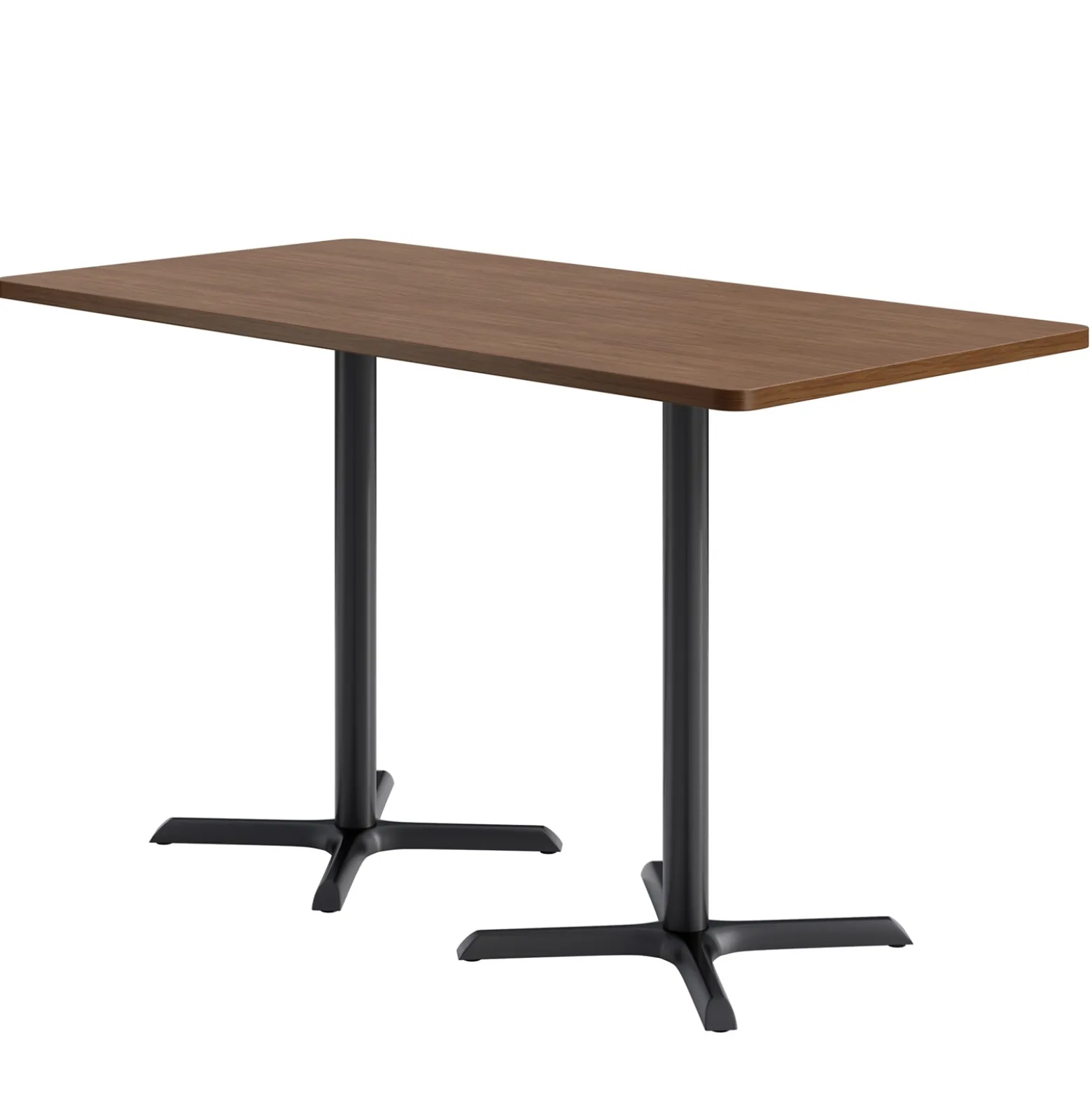 Café au lait Bar Height Rectangular Table with X Base - 72"W x 30"D