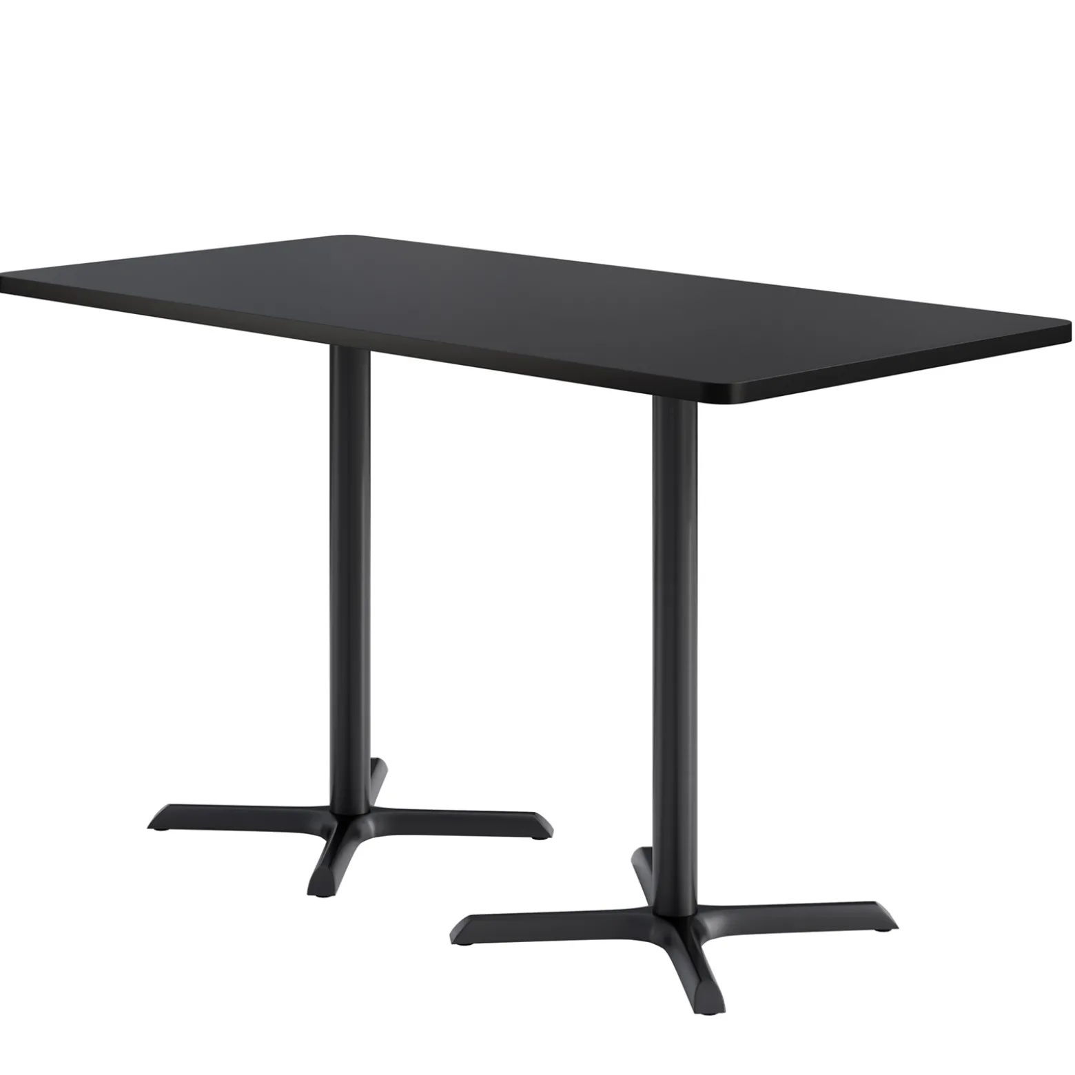 Café au lait Bar Height Rectangular Table with X Base - 72"W x 30"D
