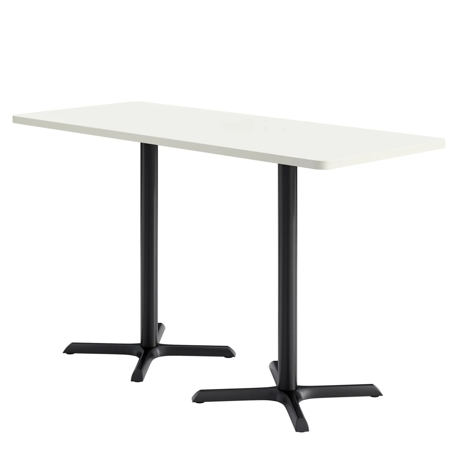 Café au lait Bar Height Rectangular Table with X Base - 72"W x 30"D