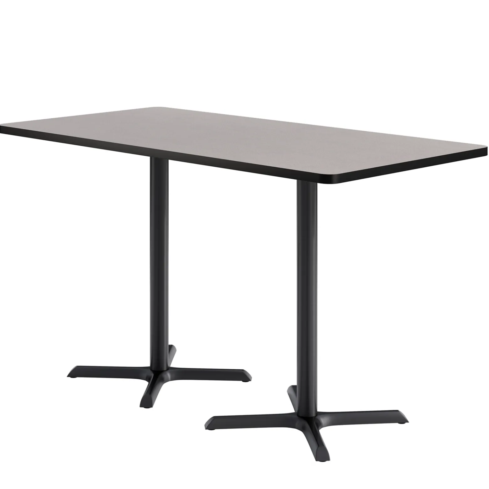 Café au lait Bar Height Rectangular Table with X Base - 72"W x 30"D