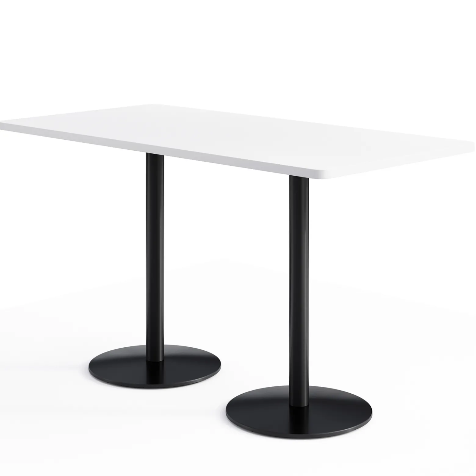 Café au lait Bar Height Rectangular Table with Pedestal Base - 72"W x 30"D
