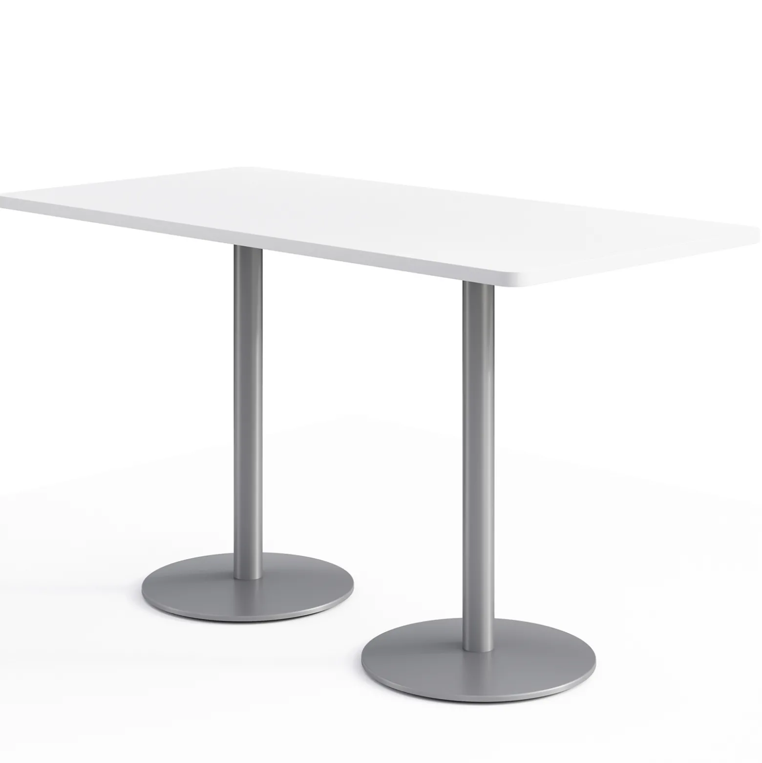 Café au lait Bar Height Rectangular Table with Pedestal Base - 72"W x 30"D