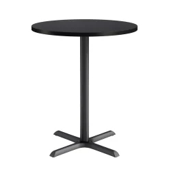 Café au lait Bar Height Round Table with X-Base - 36"W