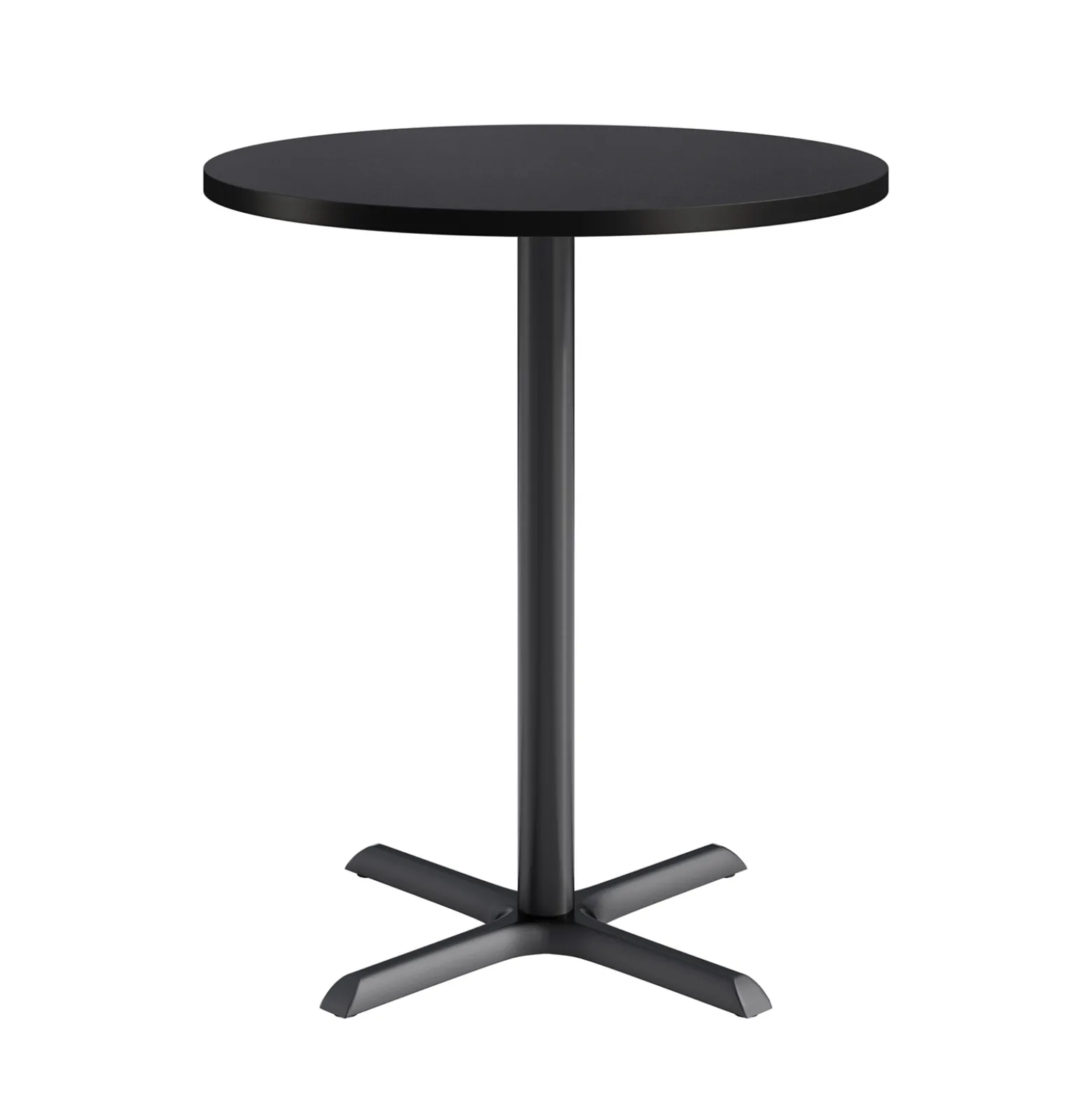 Café au lait Bar Height Round Table with X-Base - 36"W
